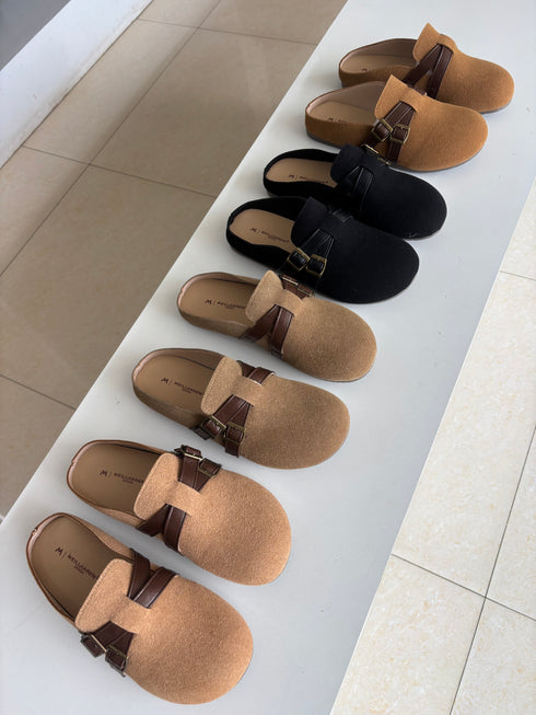 Double Belted Slid On Clogs